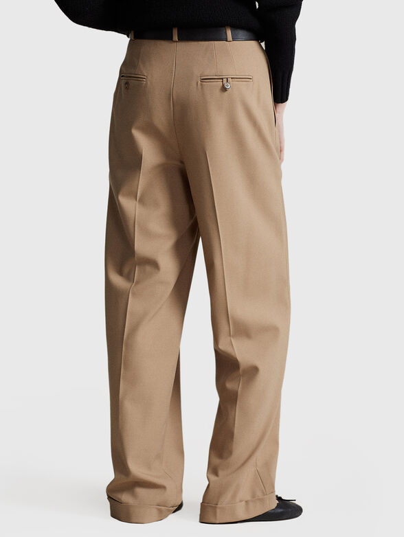 Wool blend trousers with wide legs - 1