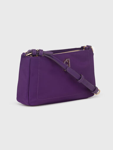 Purple crossbody bag with logo accent - 4