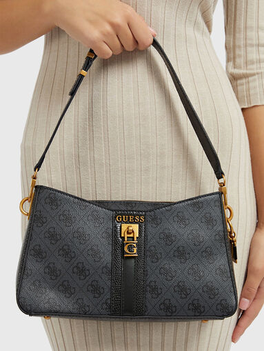 GINEVRA black bag with monogram logo print - 5