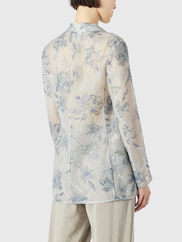 Blazer with floral accents - 1
