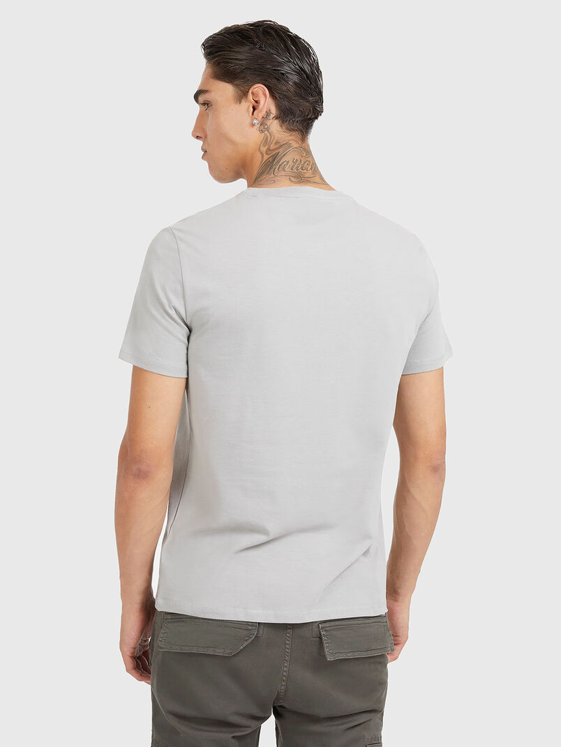 Black T-shirt with contrast detail  - 3