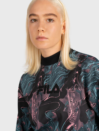 DEVO cropped sweatshirt with galaxy print - 4