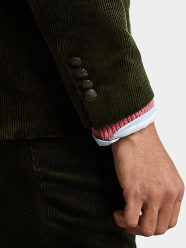 Green velvet jeans jacket - 4