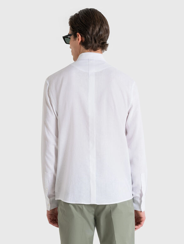 Black shirt in linen blend - 2
