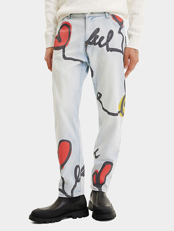FARGO jeans with contrasting print - 0