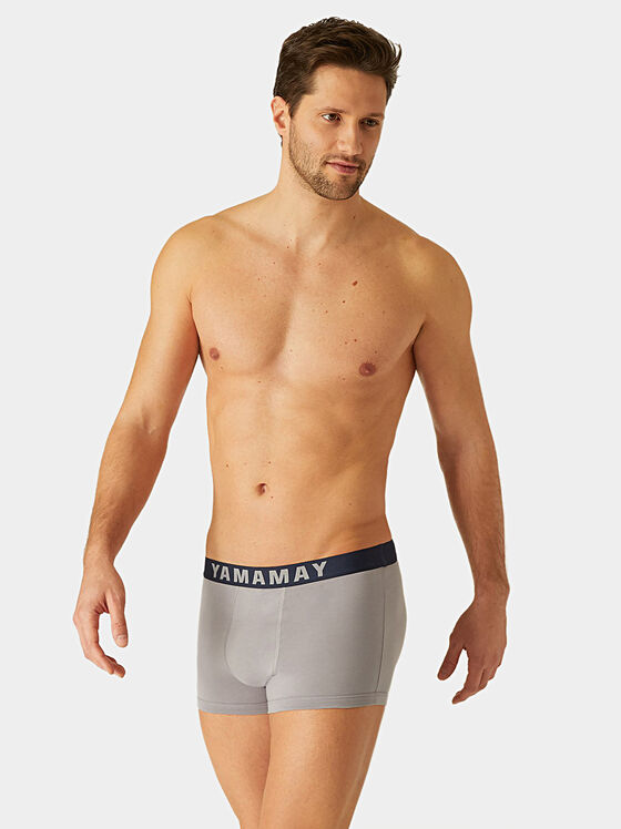 FASHION COLOR Black cotton trunks - 1