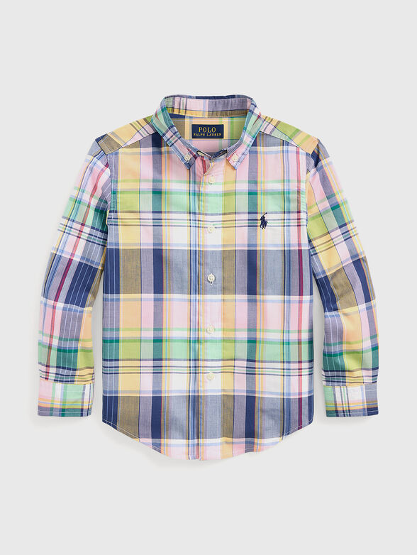 Shirt with accent check print - 1
