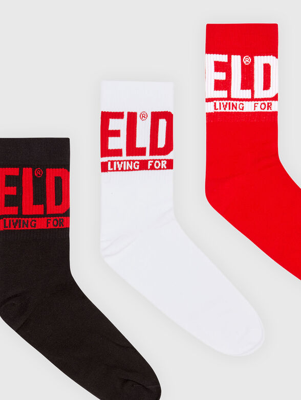 Set of three pairs of socks in black - 2