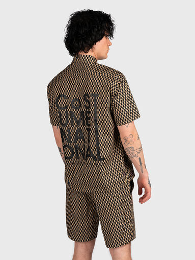 Short sleeve shirt with plaid print - 3