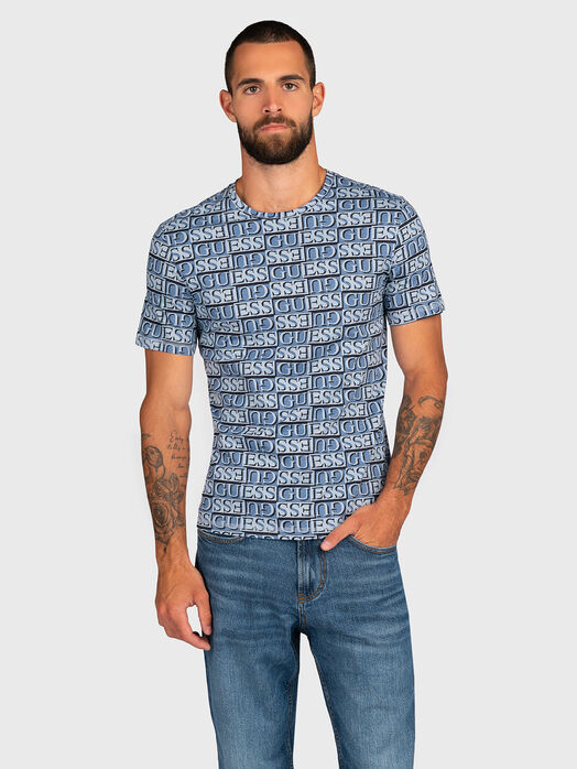 Cotton T-shirt with monogram print