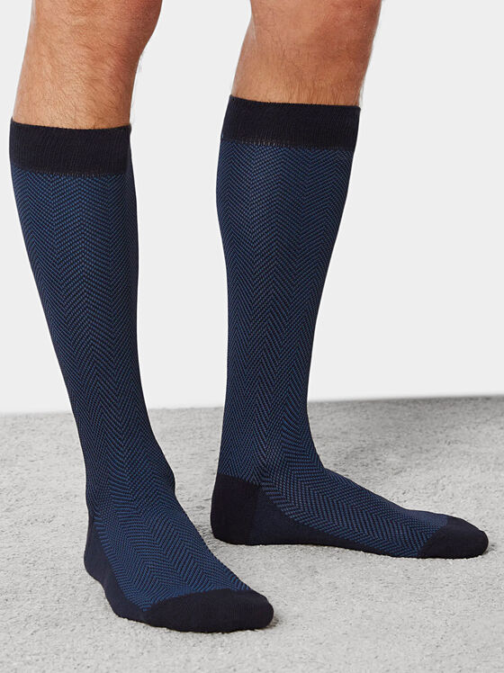 Κάλτσες DAILY σε σκούρο μπλε χρώμα - 1
