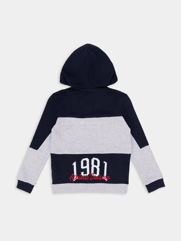Hooded sweatshirt with contrast zip - 2