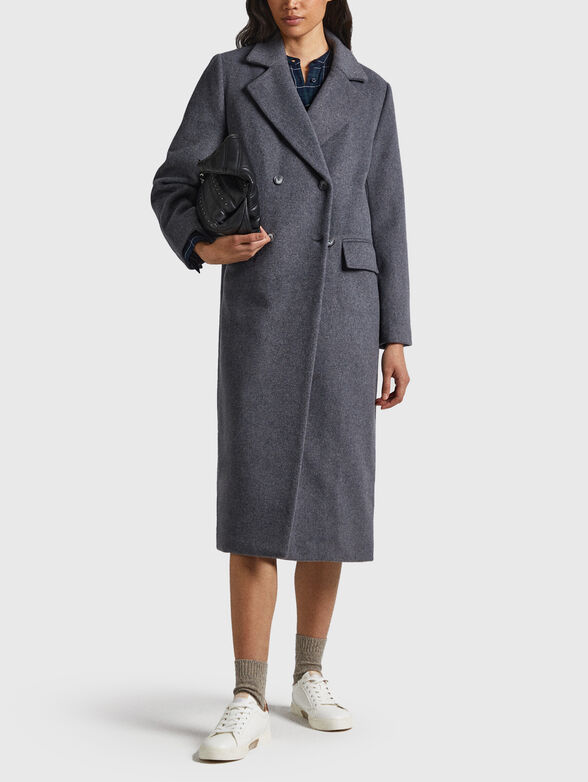 MADISON black wool blend coat  - 2