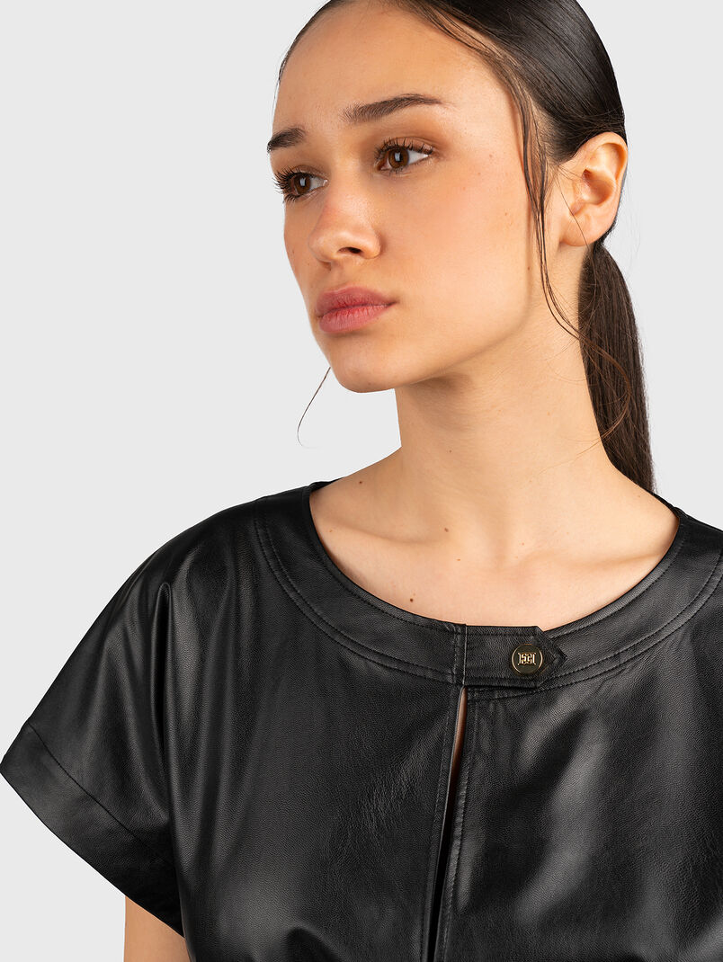 Faux leather dress - 3