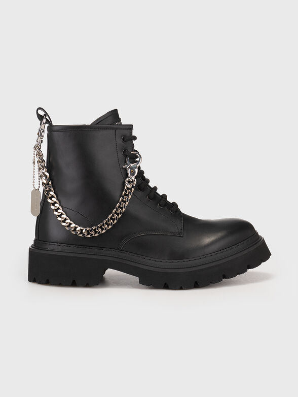 Chain detail leather boots - 1
