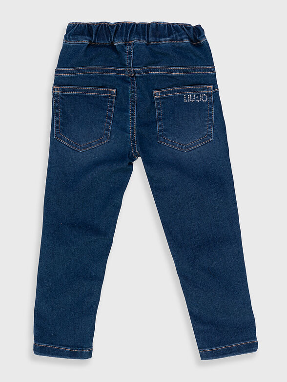 Dark blue jeans with logo detail - 2