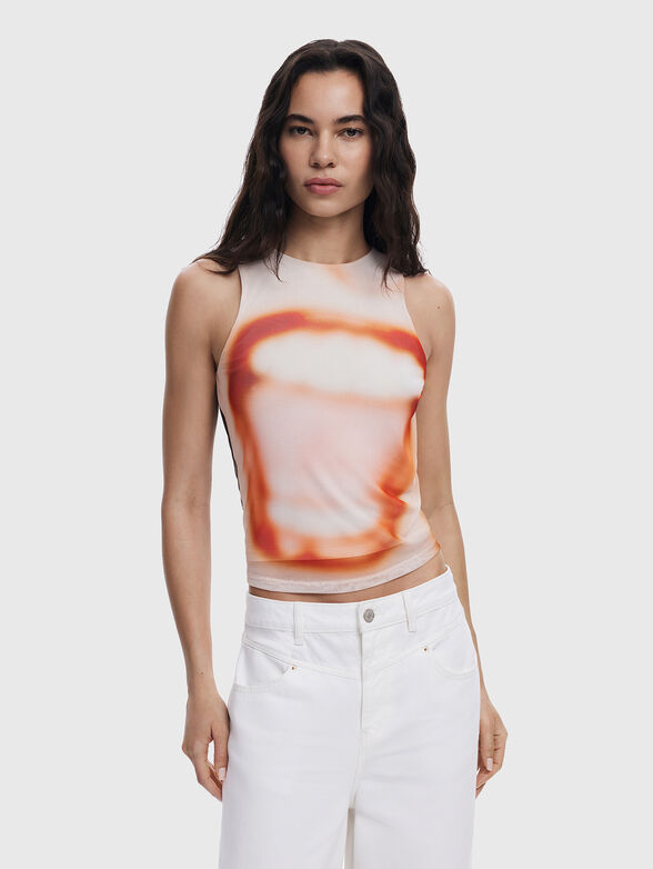 Top with abstract print - 0