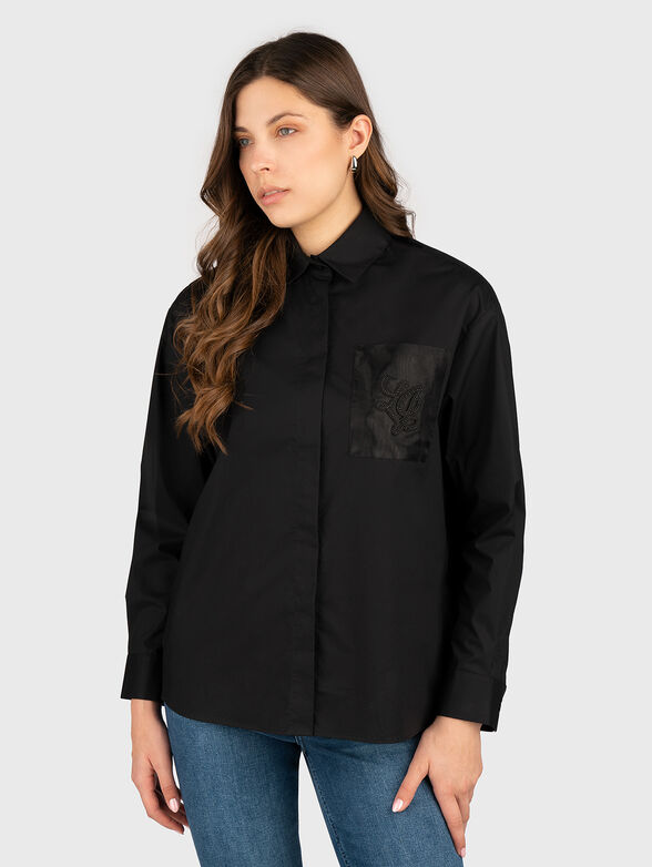 Black shirt with accent logo - 1
