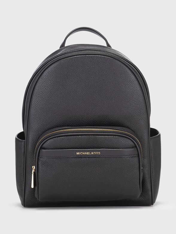 Black leather backpack - 0
