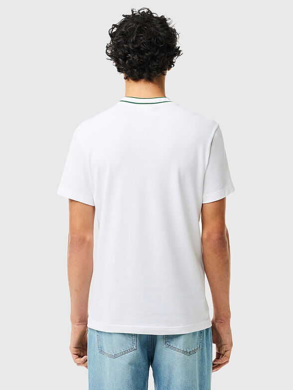 Black piqué T-shirt  - 3