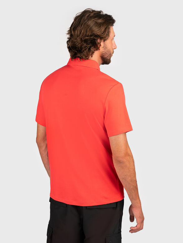 Embroidered logo cotton polo shirt - 3