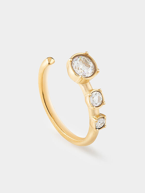 SUNBURST ring with zirconia appliqué  - 1