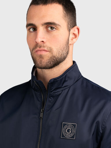 Black jacket with zip and logo patch - 5