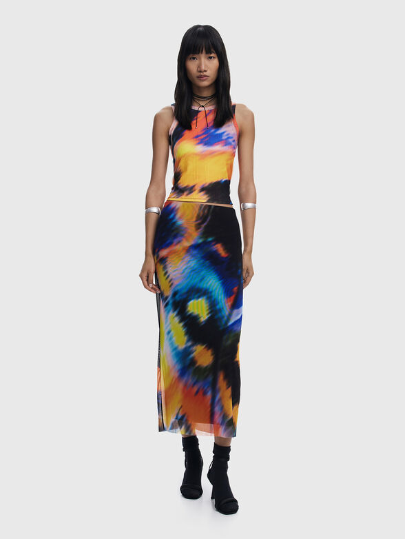 Top with oval neckline and print - 1