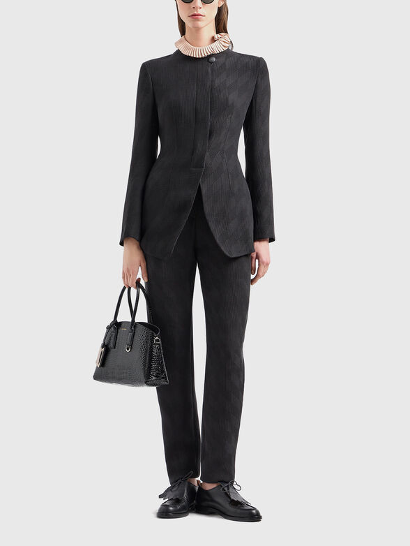 Straight trousers with print - 0