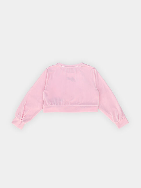 Pink blouse with accent ribbon - 2
