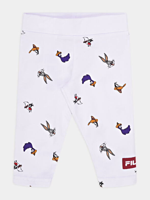 Leggings with cartoon characters print - 0