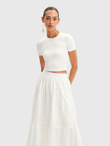 White skirt in cotton  - 3