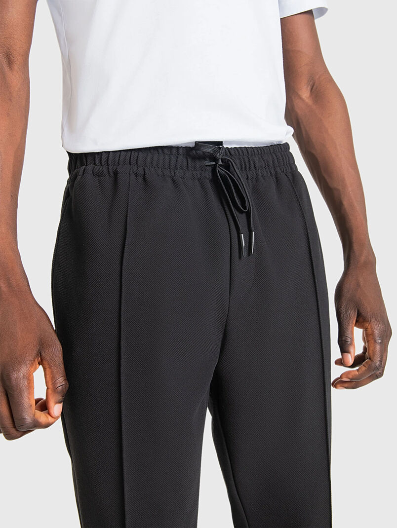Black sports trousers with front seam - 3