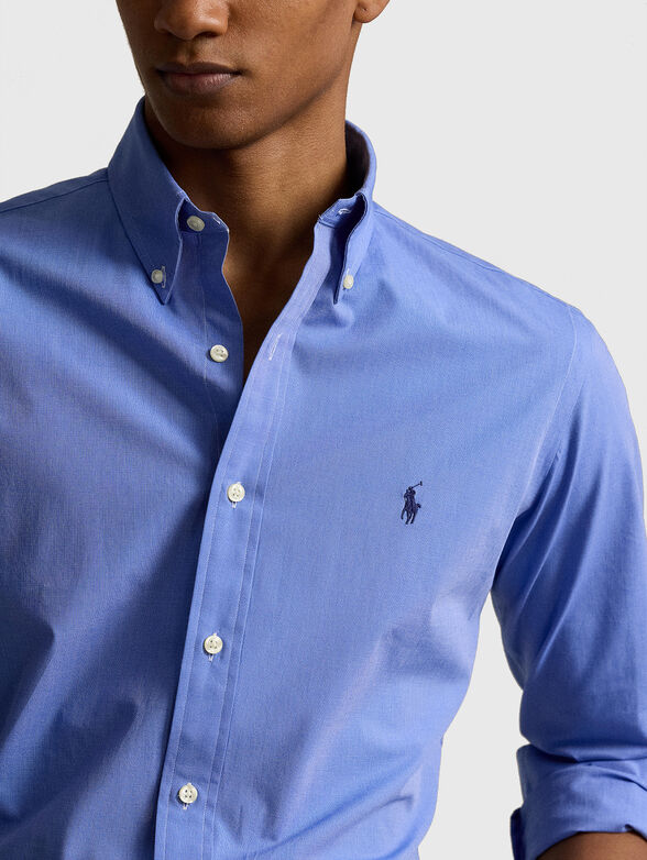 Cotton blend shirt with embroidery - 3