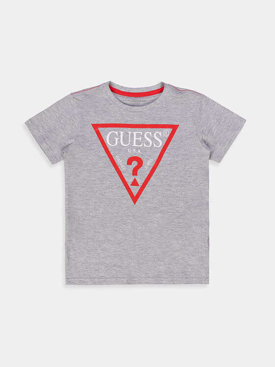 T-shirt with a triangular neon logo - 1