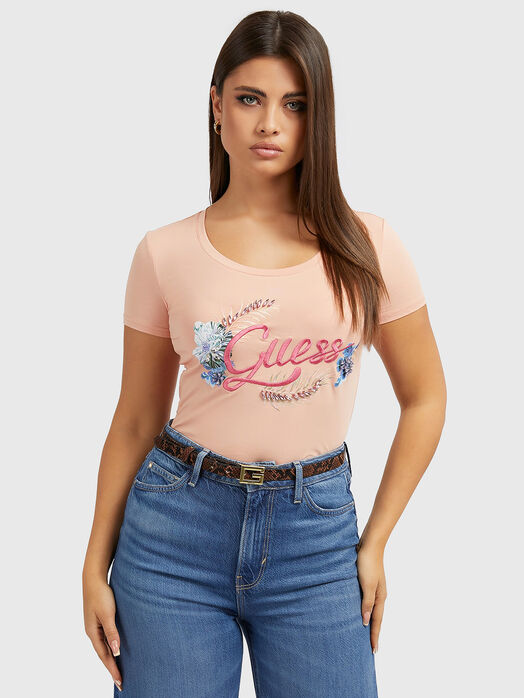 T-shirt with logo embroidery