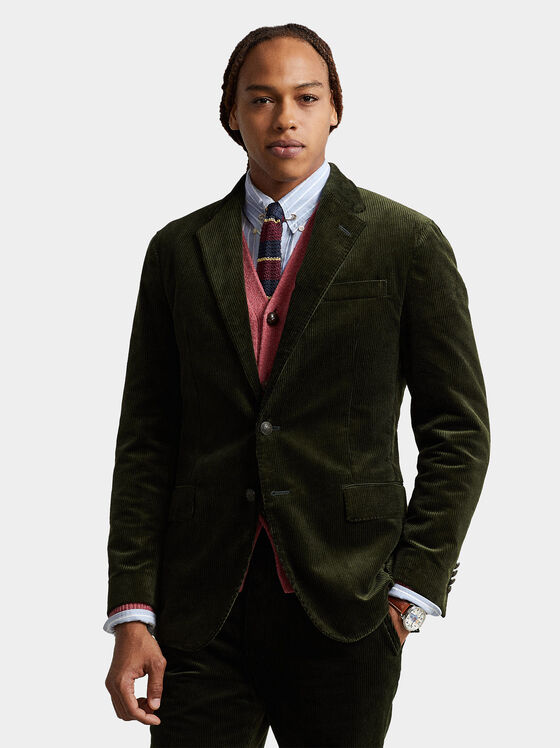 Green velvet jeans jacket - 1