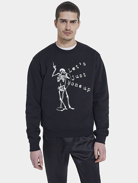 Black sweatshirt with print - 1