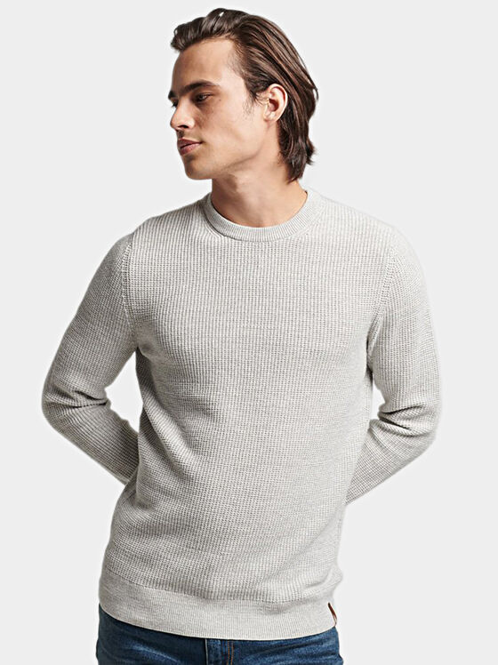 Black textured sweater - 1