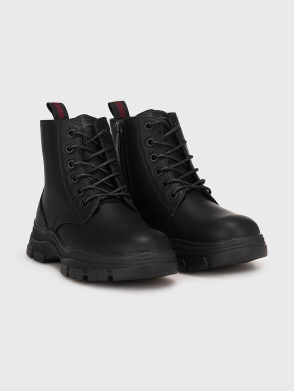 Black boots with zipper - 1