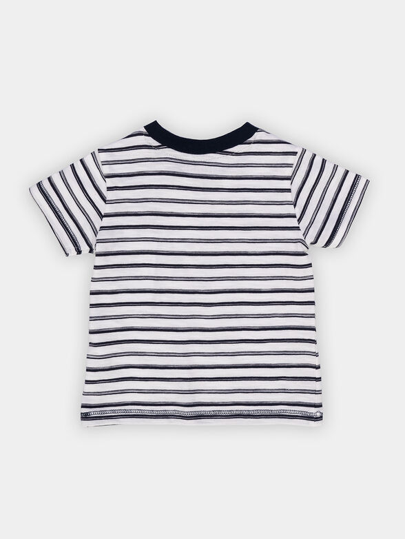 Striped T-shirt with embroidery - 2