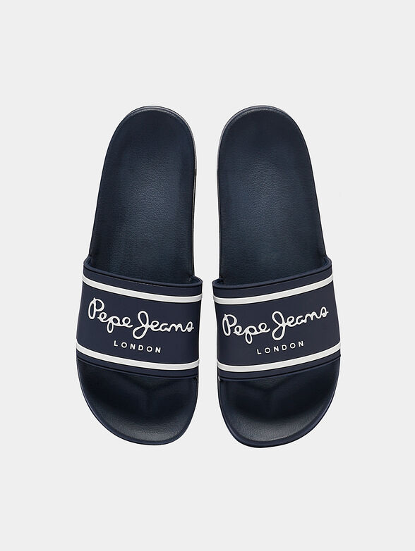 Black beach slides with logo - 4