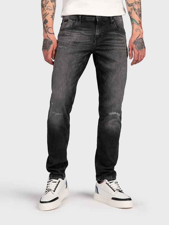 GEEZER black jeans with bleached effect - 1