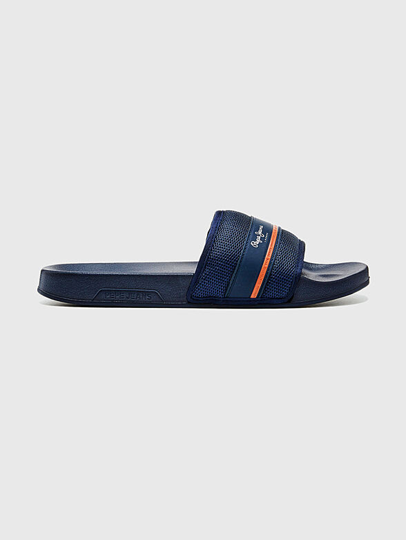 Slide sandals in black - 1