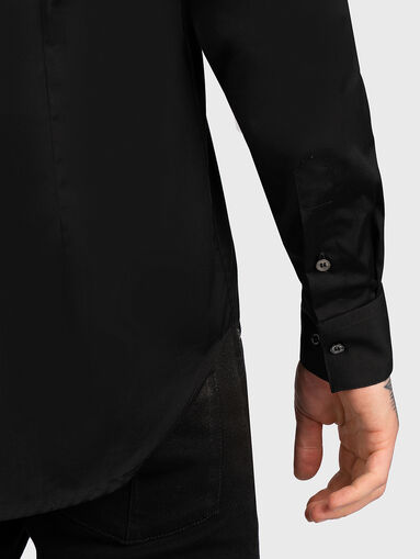 Black shirt with accent zips - 4