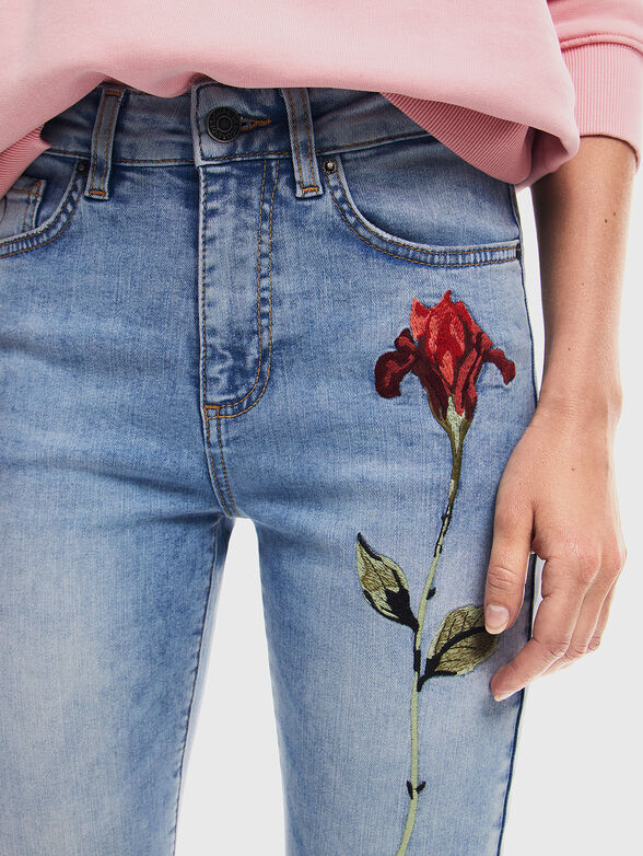 AINA jeans with floral embroidery - 4