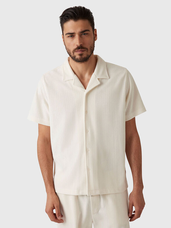 Textured short sleeve shirt  - 0