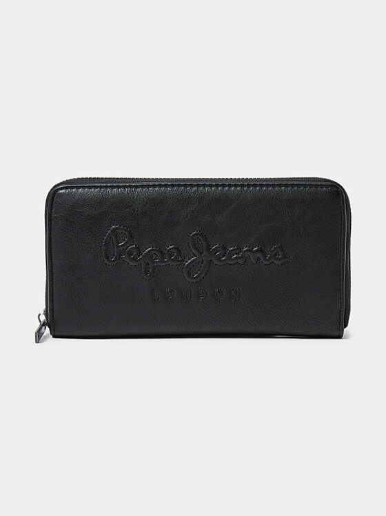 HELLEN black purse with embossed logo  - 1