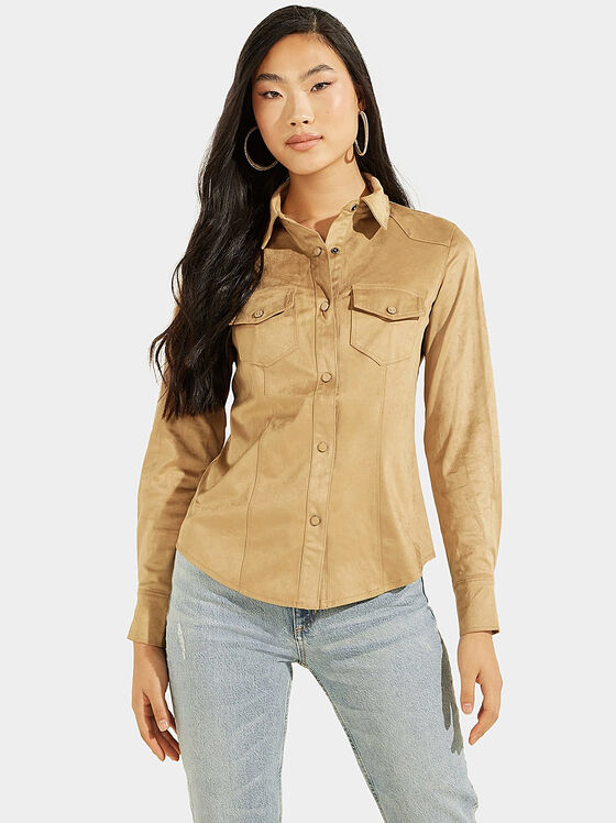 DAISY shirt with suede texture - 1