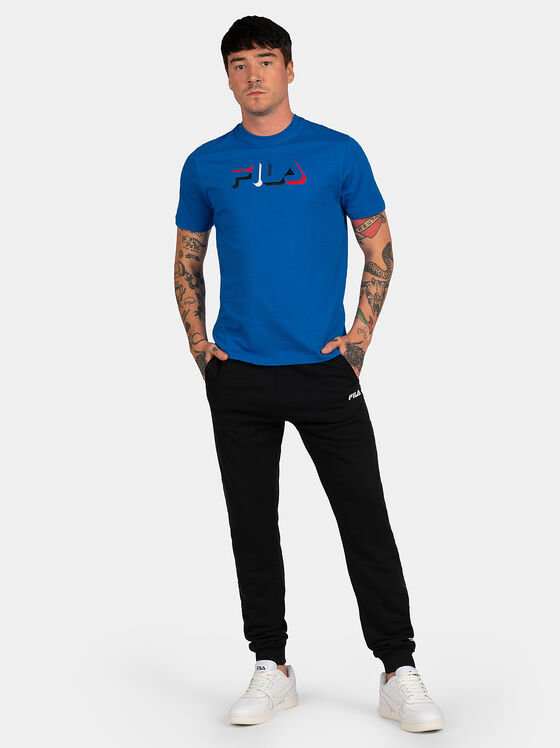 Black BELEN T-shirt with contrasting logo - 2